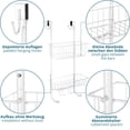 thumbnail image 3 of Smartpeas Hanging Shower Caddy in White - 2x Hanging Shower Organizer Levels 23.5'' x 12'' x 4.5'' - Stainless Steel - No Drilling Required - Plus: 2 Stainless Steel Adhesive Hooks, 3 of 8