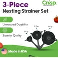 thumbnail image 2 of Crisp Nesting Strainer Colander, Set of 3, 2 of 7