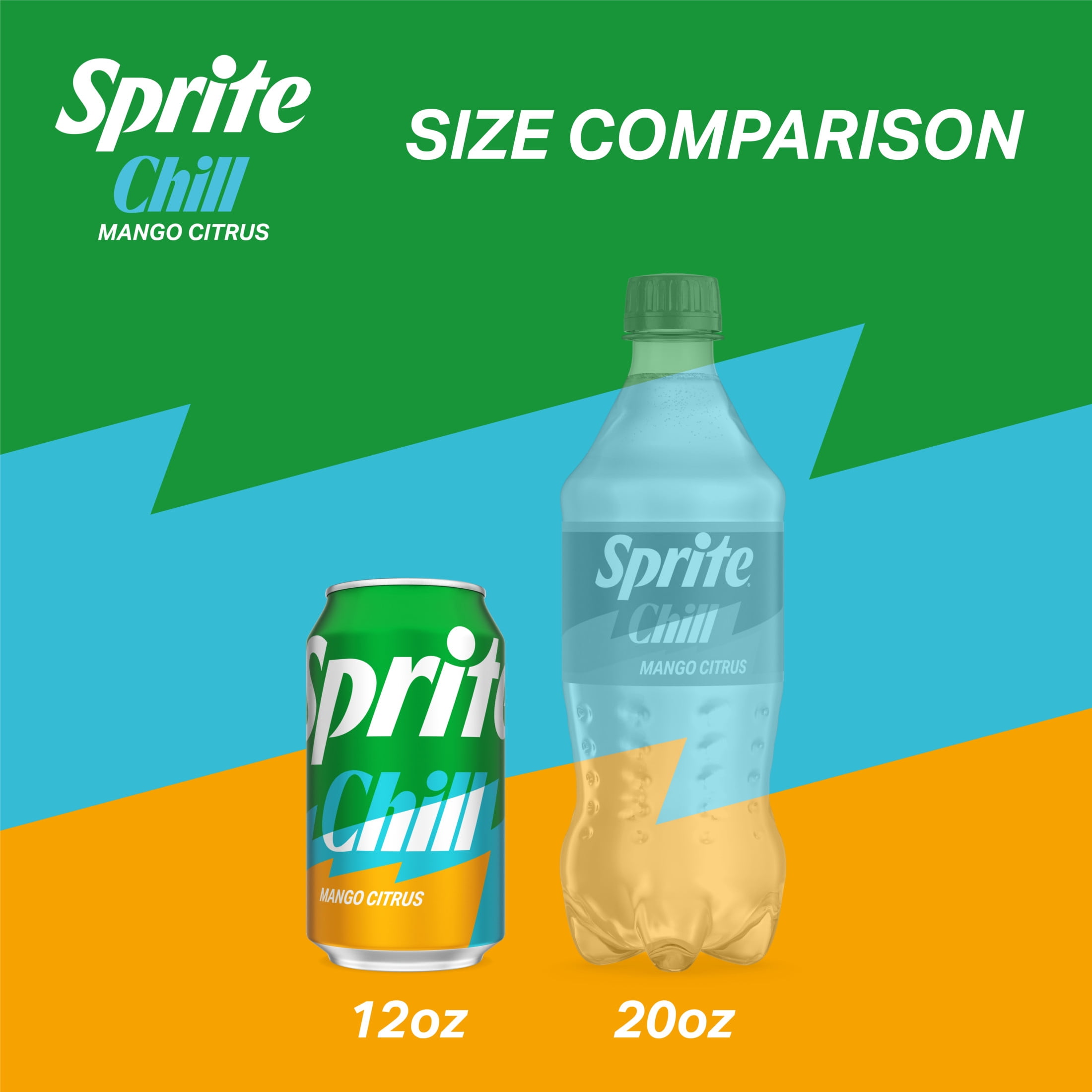 Sprite Chill Mango Citrus Soda Pop Cans, 12 fl oz, 12 Pack