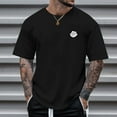 thumbnail image 6 of Big and Tall Shirts for Men Printing Popular Casual Loose Round Neck Short Sleeved T Shirt Graphic T Shirt Men Tee Medium Shirts for Turtle Neck Top Pack Man Bulk Striped XL, 6 of 7