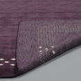 thumbnail image 2 of Rugsotic Carpets Handmade Rugs Hand Knotted Loom Rectangle 5'x8' Purple Wool for Indoor Use, 2 of 6