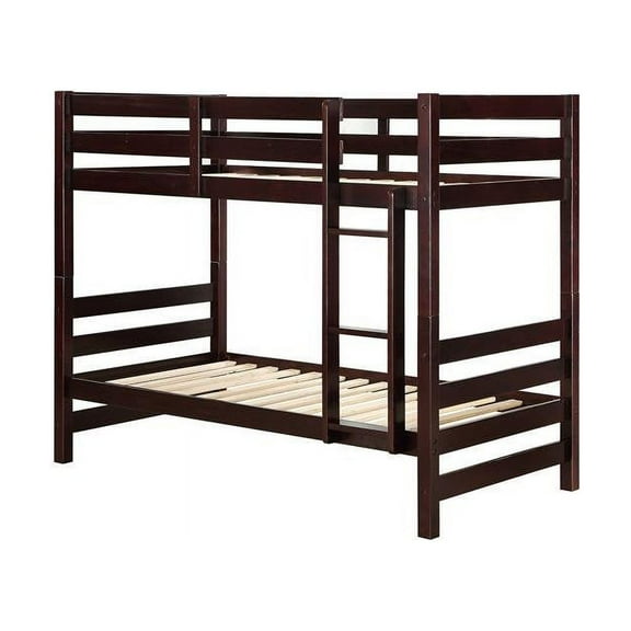 Bowery Hill Twin over Twin Bunk Bed in Espresso
