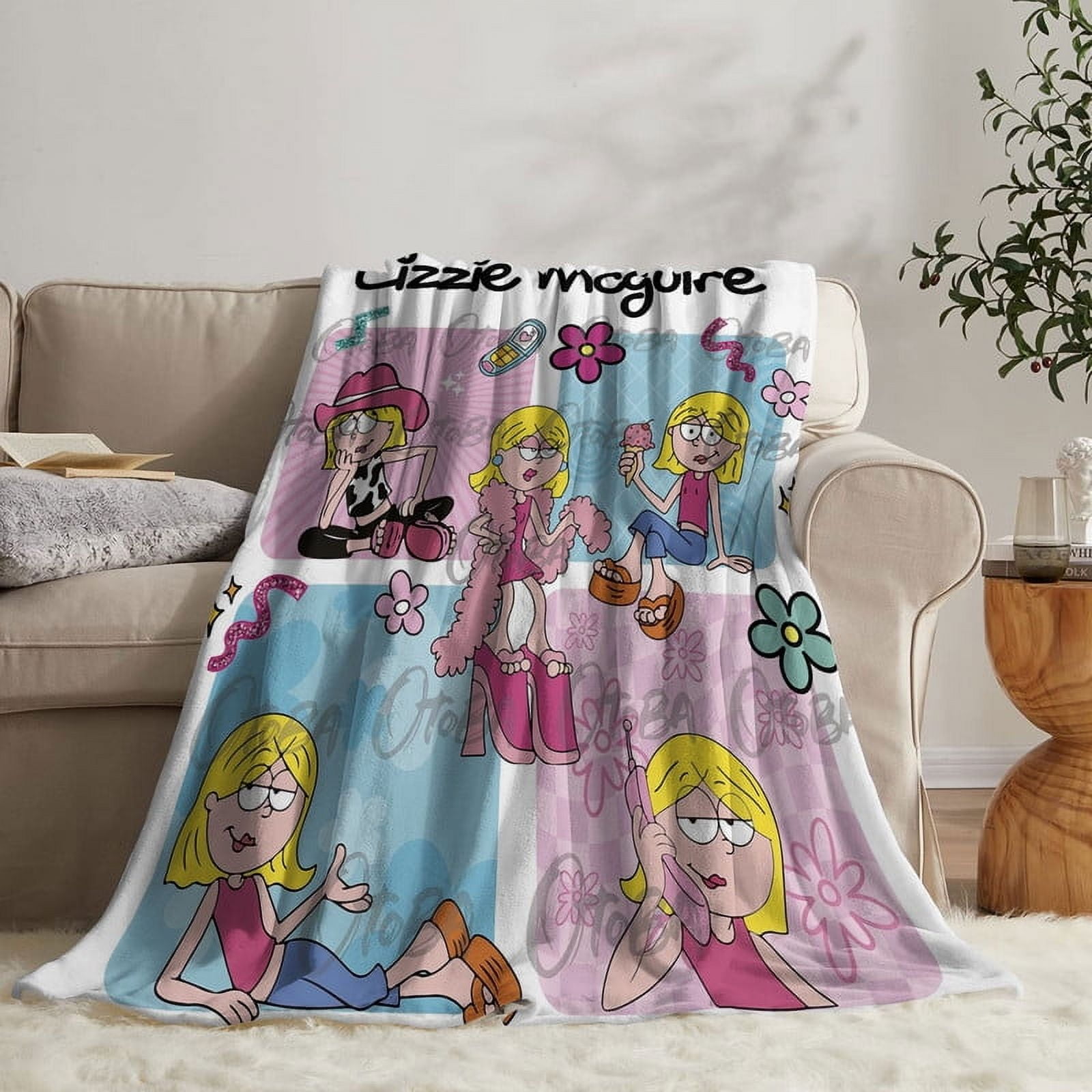 Lizzie Mcguire Banner Throw Blanket Gifts for Fans Lover Girls Boys Women Present Hoodie Him Bed 30"x40"