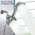 thumbnail image 3 of 4 Inch High-Flow Dual Handheld  Fixed Shower Head Kit, 3-Way Shower System with Long Hose, Multi-Purpose Bathroom Shower Fixture, 3 of 7