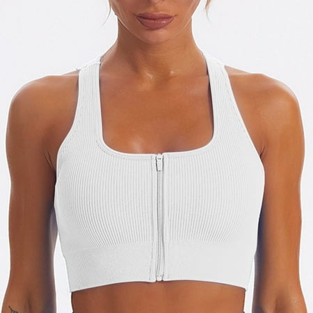 

Aueoeo Gym Bra for Women Women s High Impact Support Backless Underwear Racerback Sports Bras Padded Seamless Wearing Fitness Yoga Clothes