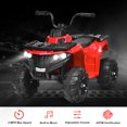 thumbnail image 4 of Costway 6V Battery Powered Kids Ride On ATV 4-Wheeler Quad w/ MP3 & LED Headlight Red, 4 of 10