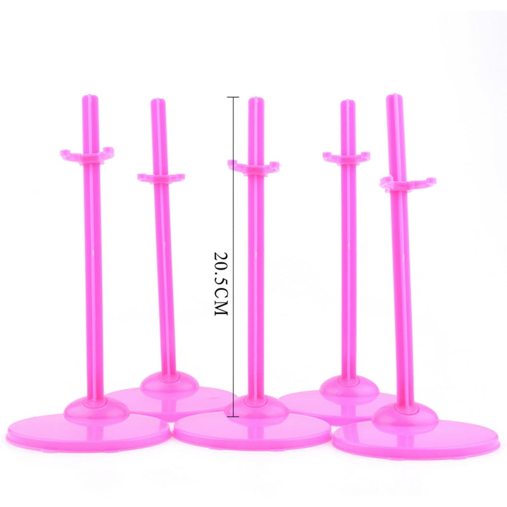 10Pcs Doll Stands Display Holder for Dolls Transparent/ Pink Model Support Frame Prop Up Girl