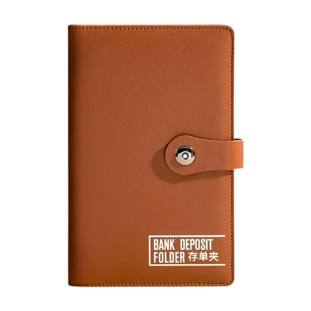 HILABEE PU Leather Notebook Binder Refillable Loose Leaf Budgets Binder for Work Travel Brown