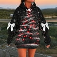 thumbnail image 2 of Makaor Cute Womens Hoodies Pullover Christmas Plus Size Tunic Sweatshirt Long Sleeve Tops Graphic with Bow Oversized Clothes, 2 of 5