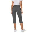 thumbnail image 4 of Capris for Women 2026 Casual Stretch High Waisted Yoga Pants Lightweight Pull On Athletic Trouser with Pockets Dark Gray S, 4 of 8