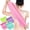 MIX5, variant on Exfoliating Back Scrubber with Handles 4 Pack Nylon Back Exfoliator Extended Length Washers Scrubbers Stretchable Pull Strap Exfoliating Washcloth