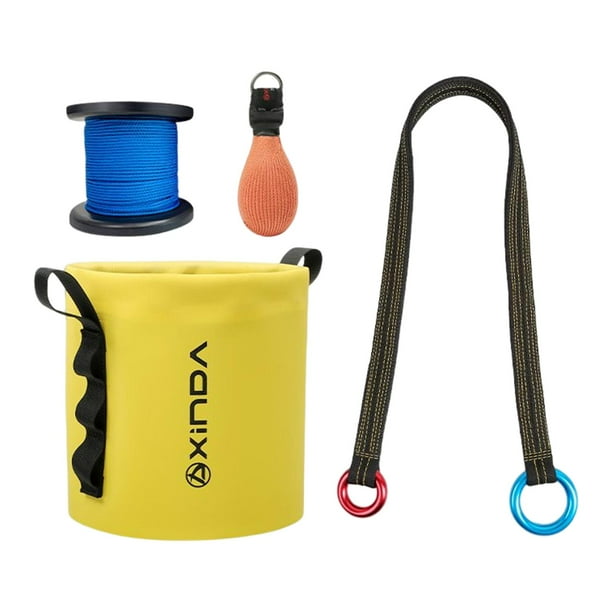 Kit de Línea de Tiro Arborist de 4 Piezas Y Bolsa de Almacenamiento de Cuerda Entrenamiento de Cuerda de Escalada para Equipo de Emergencia de Escalad