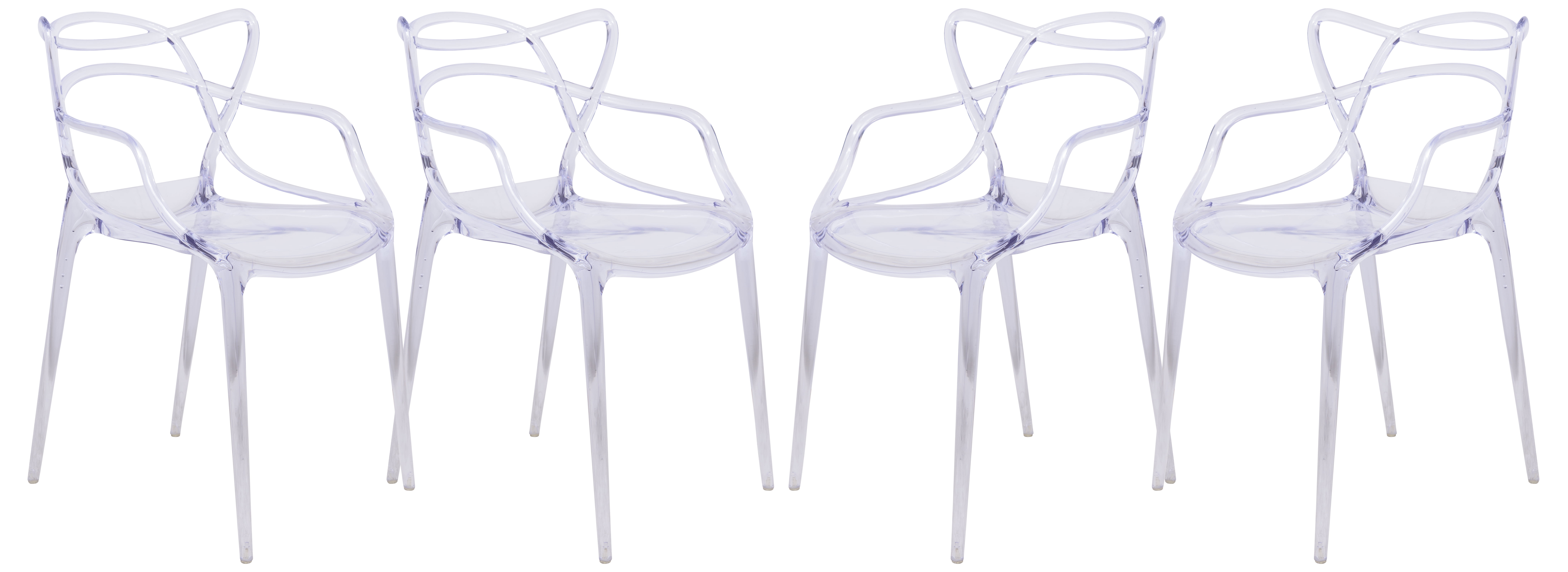 LeisureMod Twain Mid Century Modern Plastic Accent Dining Armchair with