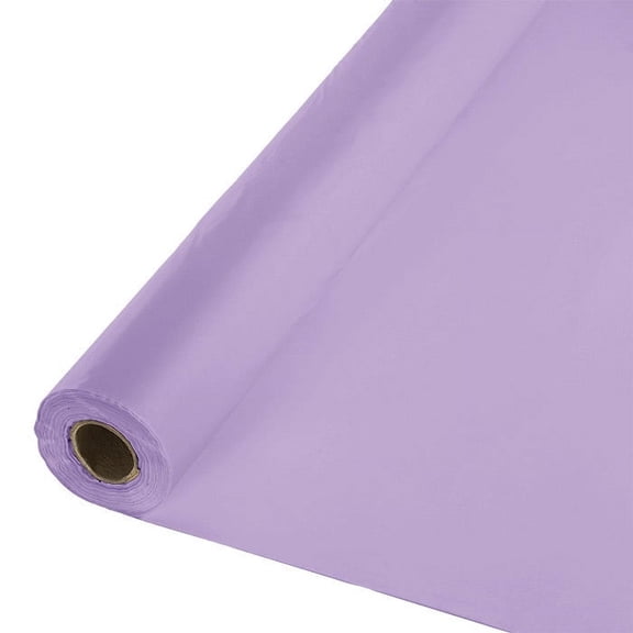 Luscious Lavender Banquet Plastic Table Roll 100 ft x 40 inch