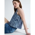 thumbnail image 4 of Free Assembly Women's Cropped Sleeveless Denim Top, Sizes XS-XXL, 4 of 5