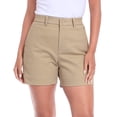 thumbnail image 7 of HDE Women's Twill Chino Shorts 5" Inseam Tailored High Waisted Stretch Short Khaki - XXL, 7 of 7