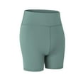 thumbnail image 2 of SELONE Womens Shorts for Summer Dressy With Pockets Shorts Workout High Waist High Rise Fitted Stretchy Yoga Athletic High-waist 3-point Belt Tight Quick-drying Stretch Fitness 3-point Outings Green M, 2 of 4