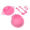 thumbnail image 4 of 25cm Suministros de Alimentación Modelo de Vajilla para Doll Accesorio Rosa, 4 of 9