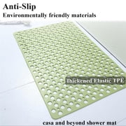 Non-Slip Shower Mats for Inside Shower, Washable Bathtub Mat with Suction Cups & Drain Holes