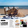 thumbnail image 5 of Wukai Yak Print Zipper Bag,large Beach Tote Bag,Waterproof Sandproof Bag,Grocery and Picnic Tote Travel Bag, 5 of 5