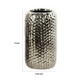 thumbnail image 5 of Benjara BM219085 Round Ceramic Vase with Dimple Design, Chrome - Set of 2, 5 of 5