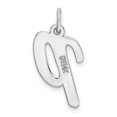 thumbnail image 6 of Auriga Fine Jewelry 14K White Gold Medium Script Letter P Initial Pendant for Women, 6 of 6
