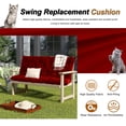 thumbnail image 4 of Porch Swing Cushions Outdoor, Waterproof 4" Thick 2–3 Seat Outdoor Swing Seat Cushion with Ties for Garden & Porch, 4 of 7