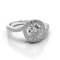 thumbnail image 2 of 3.50 Carat GRA Certified Round Cut Moissanite Ring – Lab Grown Diamond Look Gift for Her, 2 of 2