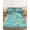 Teal, Gold, Beige, variant on Twin Sze Fitted Sheet Set - Coastal Beach Palm Tree 2 Piece Bedding Sets 16" Deep Pocket Fitted Sheet with 1 Pillowcase, Retro Teal Tropical Plant Summer Brushed Microfiber Hotel Luxury Bed Sheets