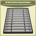 thumbnail image 4 of Watch Band Holder, Watch Strap Case with Clear Lid, Watch Bands Organizer, Stackable Tray for Watch, 4 of 5