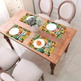 thumbnail image 6 of XMXT 4 Pcs Woven Placemats, Colorful Vintage Print Stain Resistant Anti-Skid Placemat for Kitchen Table, 12 x 18 inches, 6 of 6
