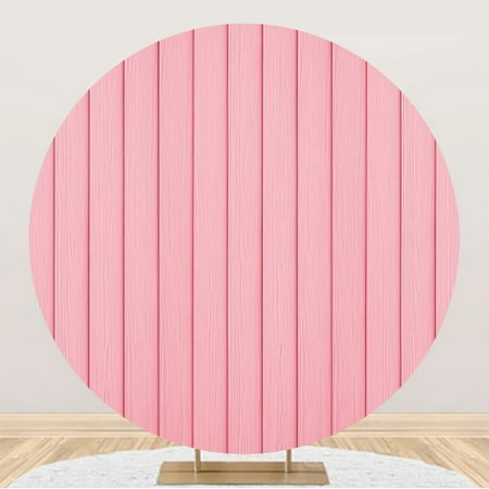 Yeele 7x7ft Round Wooden Plank Photography Backdrop - Rustic Circle Background For Parties, Baby Showers