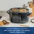 thumbnail image 2 of Crock-Pot Dual-Pot 3.7 Qt. Ceramic Multicooker & Programmable Slow Cooker, Black, 2 of 5