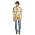 thumbnail image 4 of No Boundaries Men's Print Button Up Shirt with Short Sleeves, Sizes XS-3XL, 4 of 5