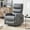 Grey, variant on CQSXDA Cozy Heat Massage Manual Recliner Chair with Rocker and Swivel in Elegant Fabric Ideal for Your Living Room Comfort