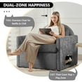 thumbnail image 3 of Aukfa Accent Chair with Cat Cave, Deep Seat Armchair with Storage, Chenille Pet Sofa, Gray, 3 of 11