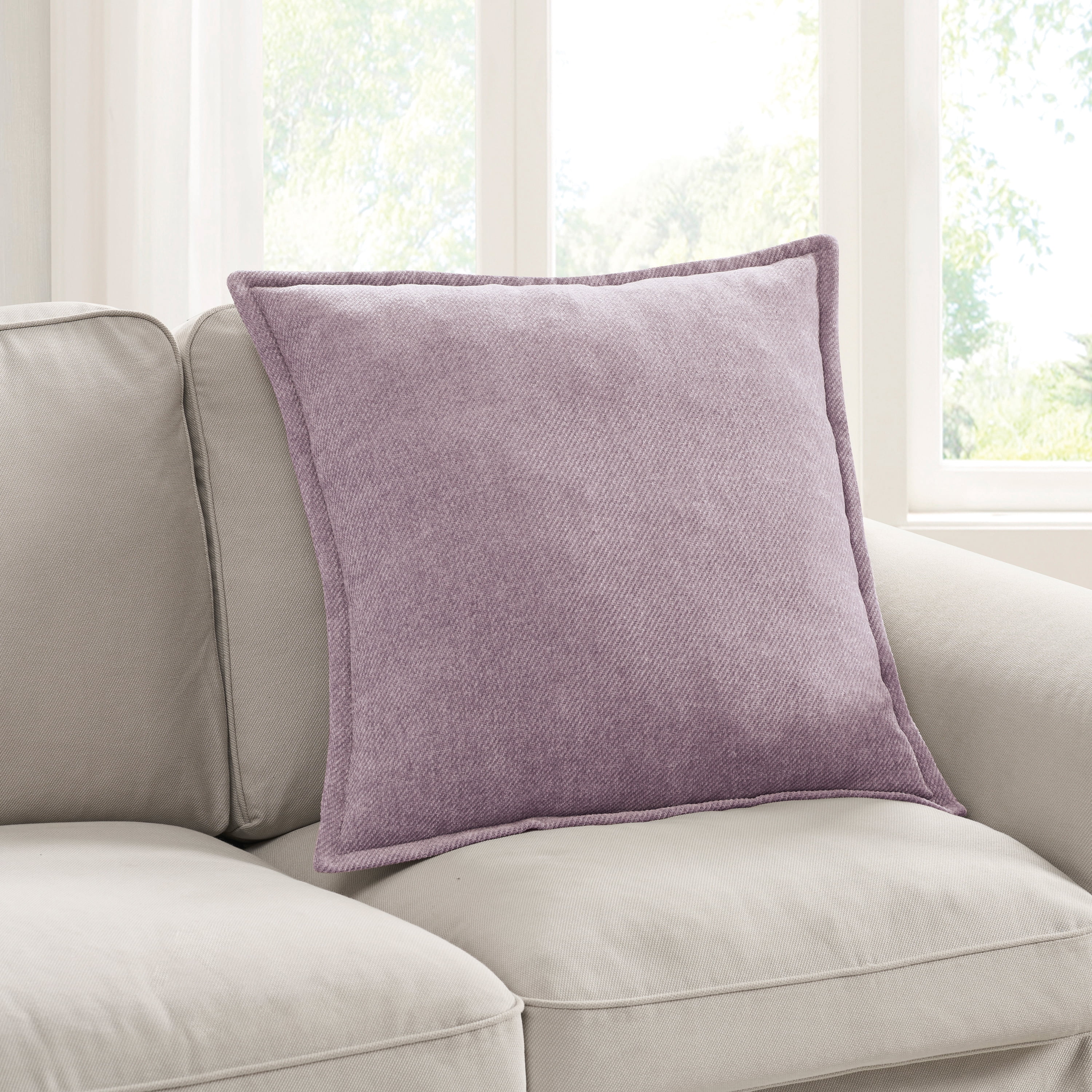 Mainstays 22" x 22" Violet Oversized Chenille Decorative Pillow