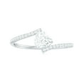 thumbnail image 4 of Rosec Jewels Heart Shape Moissanite Solitaire Engagement Ring for Women (5 mm, 0.75 CT), 18K White Gold, US 7.00, 4 of 9