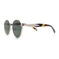 thumbnail image 6 of Mens Luxury Classic Round Metal Rim Hustler Fashion Sunglasses Gold Tortoise - Green, 6 of 8
