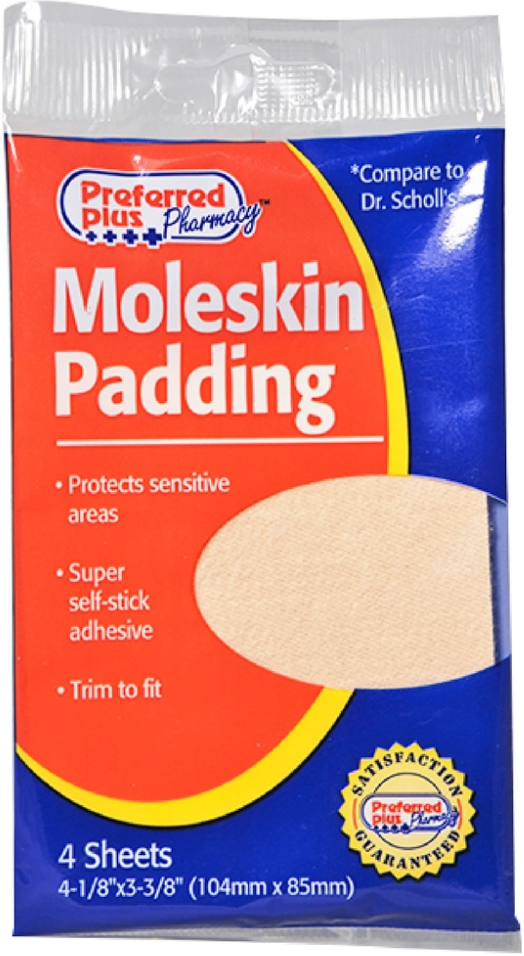 Moleskin Padding Sheets 4 ea