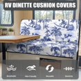 thumbnail image 4 of Uorisanigo RV Dinette Cushion Covers Replacement Camper Cushion Slipcover Stretchable Blue Palm Trees Summer Couch Cover Furniture Protection Sofa Cover for Camper Bench 2 Pcs Set, 4 of 7