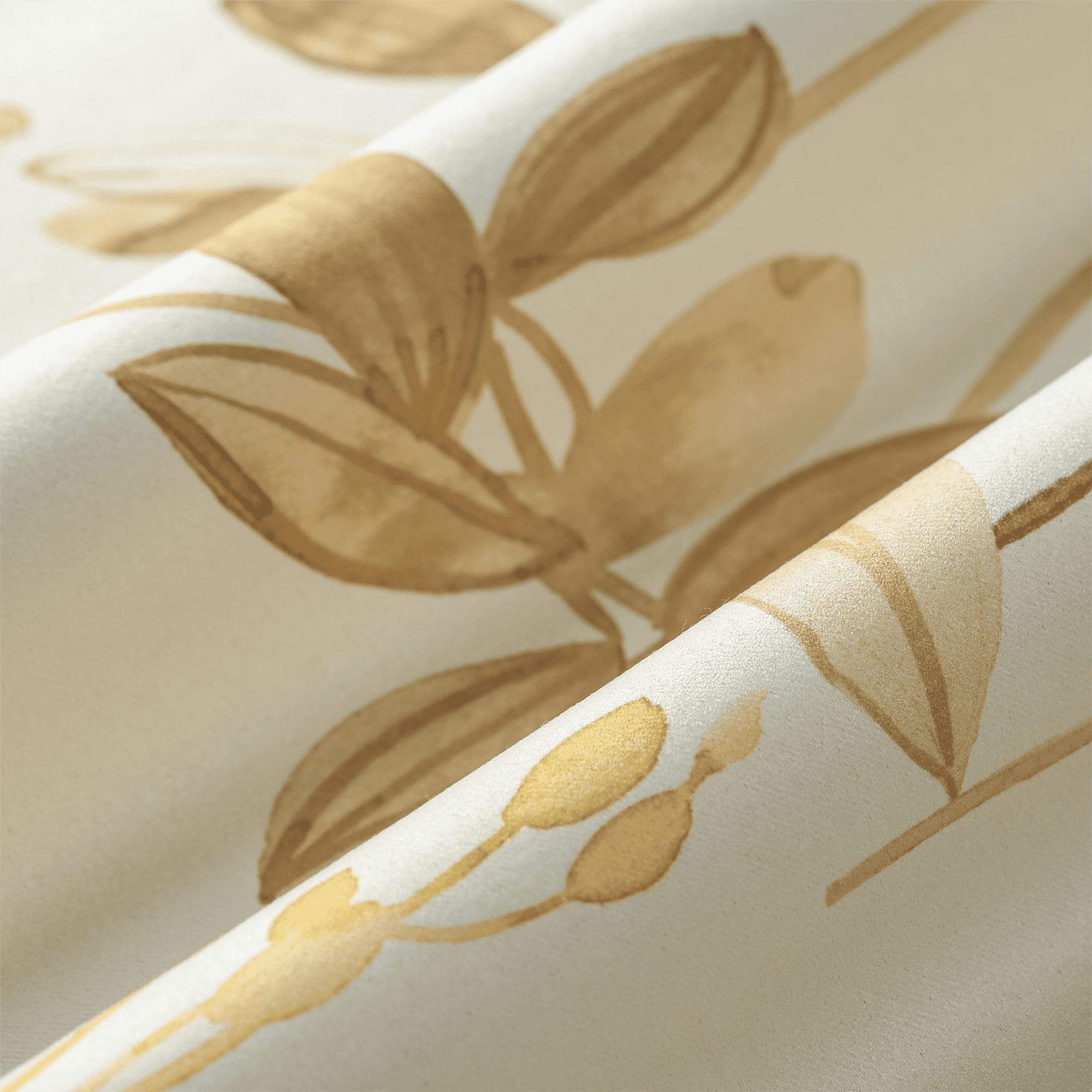 VOGOL Plant Print Home Decor Window Curtains for Bedroom, Grommet Vintage Room Darkening Drapes for Dining Room, 52x84 inch, 2 Panels, Brown