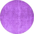thumbnail image 1 of Ahgly Company Indoor Round Oriental Purple Industrial Area Rugs, 6' Round, 1 of 4