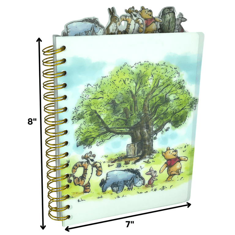 Disney Winnie the Pooh 8x7 Spiral Notebook: School Journal with