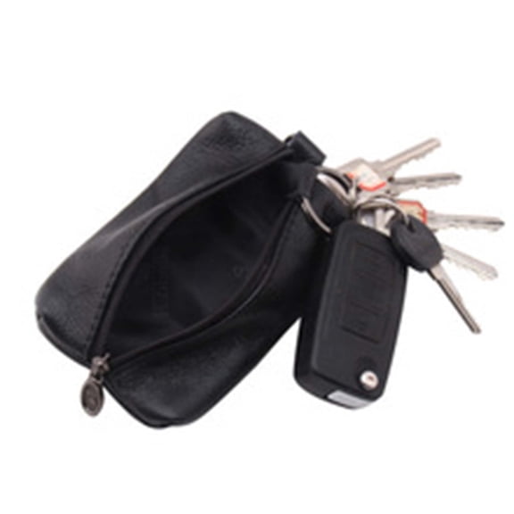 GASTROPOD Unisex Leather Key Case Wallet Pouch Bag Keychain Holder With Key Zipper Wine