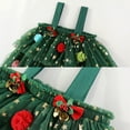 thumbnail image 3 of Toddler Girl Christmas Dress Star Sequin Layered Tulle Tutu Dress Pompom Embroidery Cake Smash Dress 1-2T, 3 of 7
