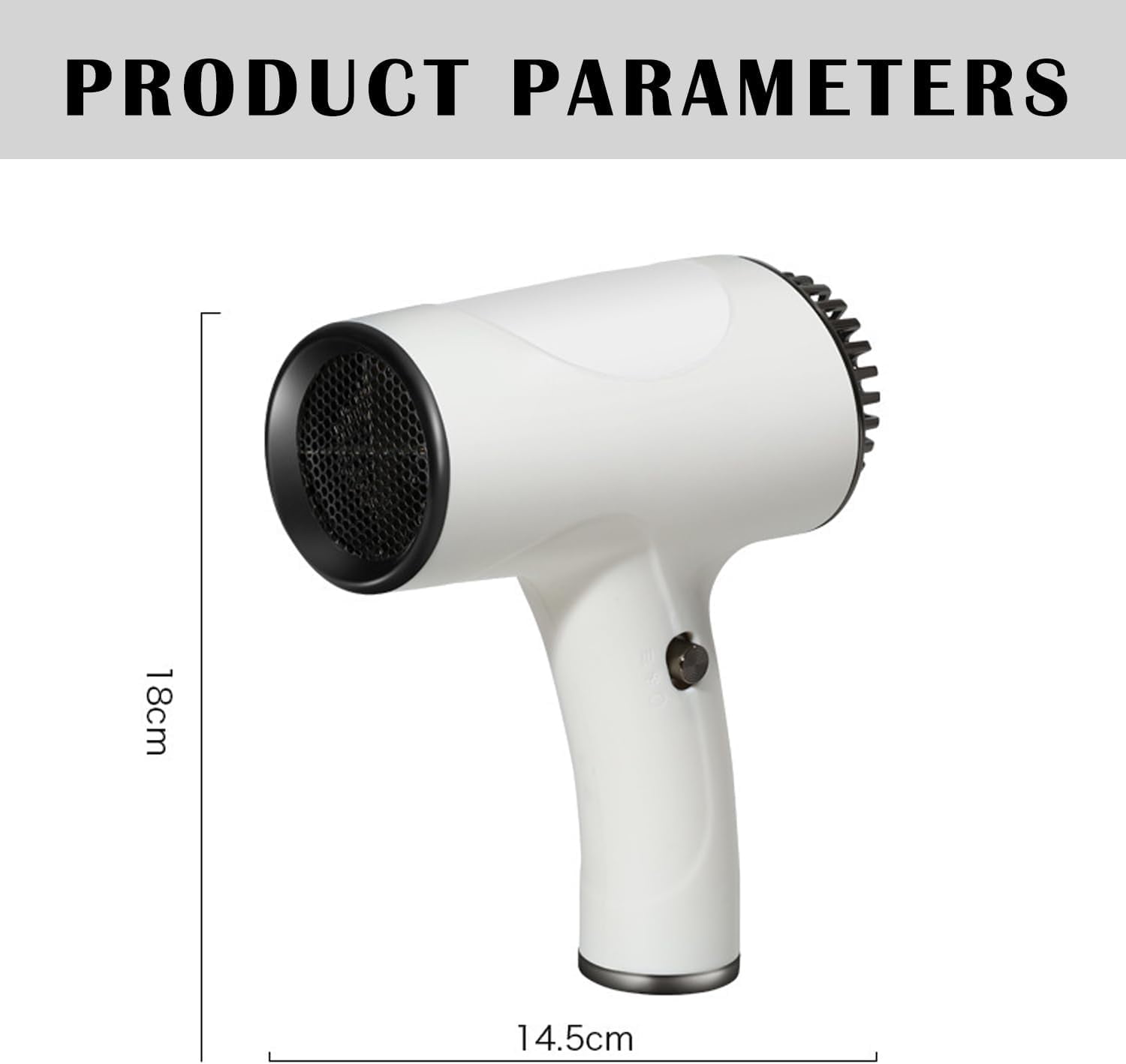 USB Cordless Hair Dryer, Lightweight Mini Blows Dryer, Built-in Battery Cordless Hair Dryers Hot/Cold Air, Portable Travel Blow Dryer for Art Painting,White