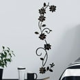 3D Rattan Flower Stickers for Wall Door Living Room Bedroom Decal DIY