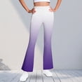 thumbnail image 2 of Ixbnca Girls Flare Leggings Fleece Lined Elastic High Waist Yoga Pants Trendy Gradient Color Gym Bell Bottoms, 2 of 6