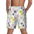 thumbnail image 3 of Kdxio Hawaiian Coconut Tree Print Men's Swim Trunks with Compression Liner 7 Inch Inseam Quick Dry Swim Shorts, 3 of 7